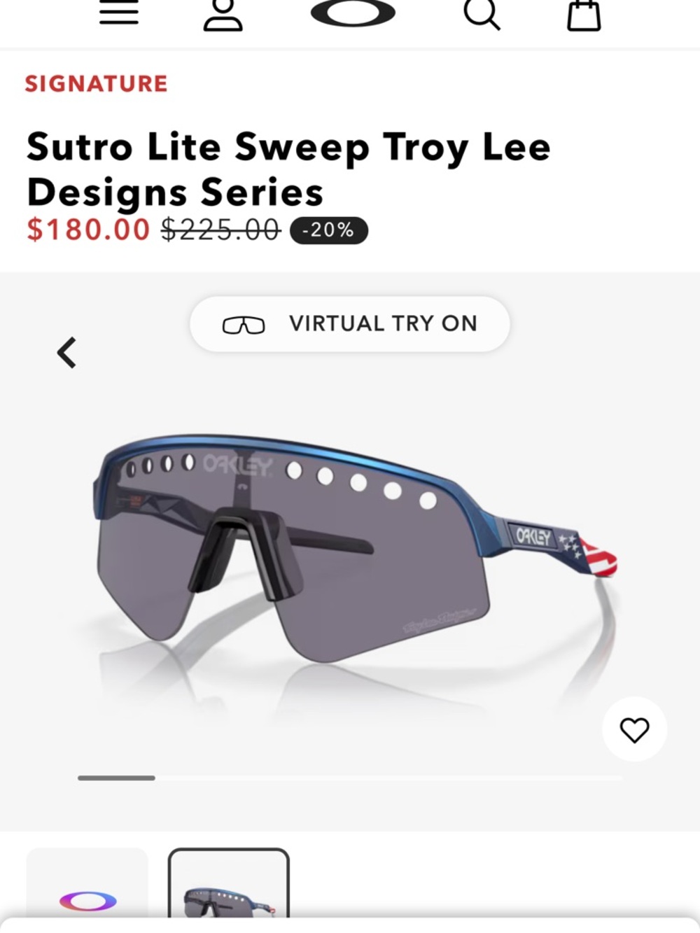 Oakley Blue Shield Sports Sunglasses with Gray Lens
